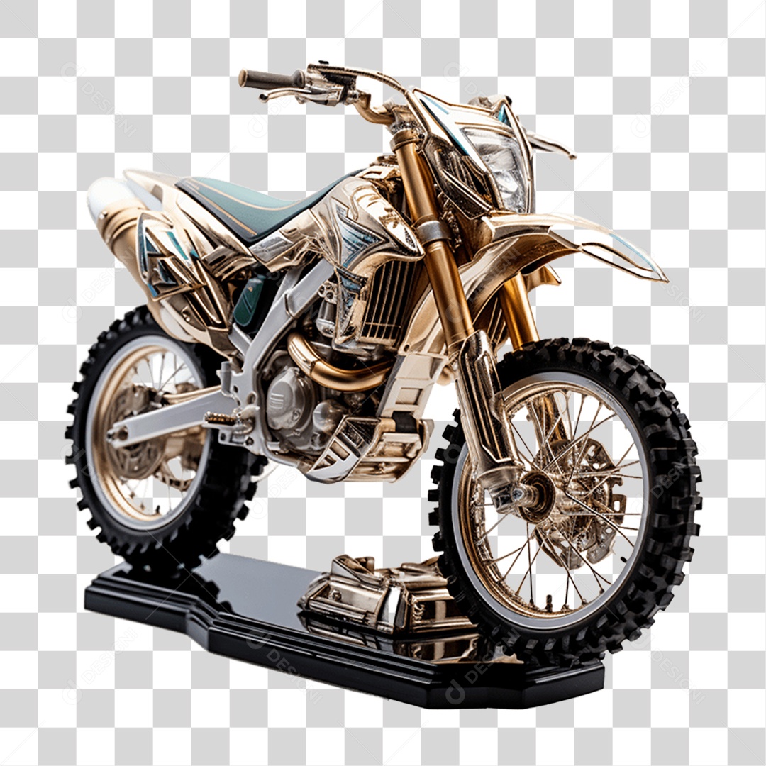 Moto para Corrida de Motocross PNG Transparente