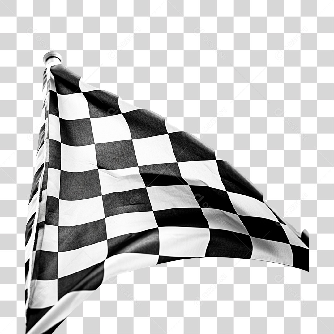 Bandeira de Largada para Corrida de Motocross PNG Transparente