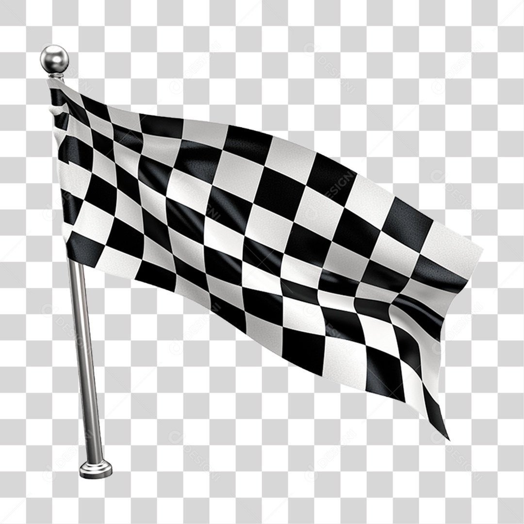 Bandeira de Largada para Corrida de Motocross PNG Transparente
