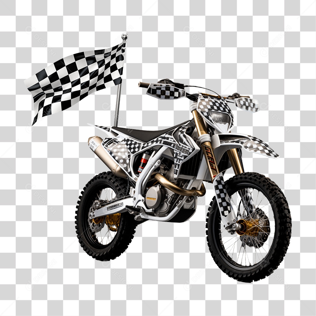 Moto para Corrida de Motocross PNG Transparente