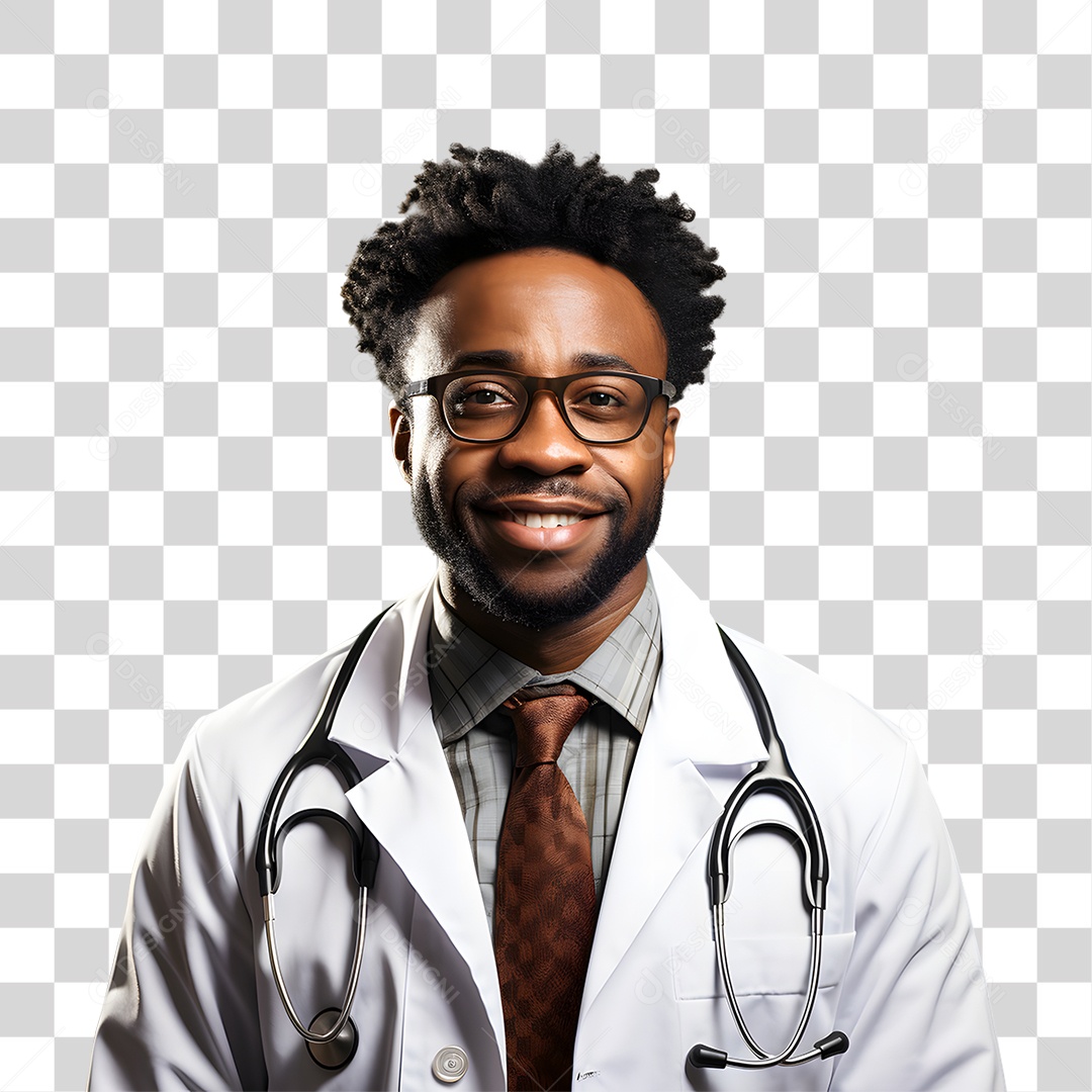 Pediatra de Jaleco Branco PNG Transparente