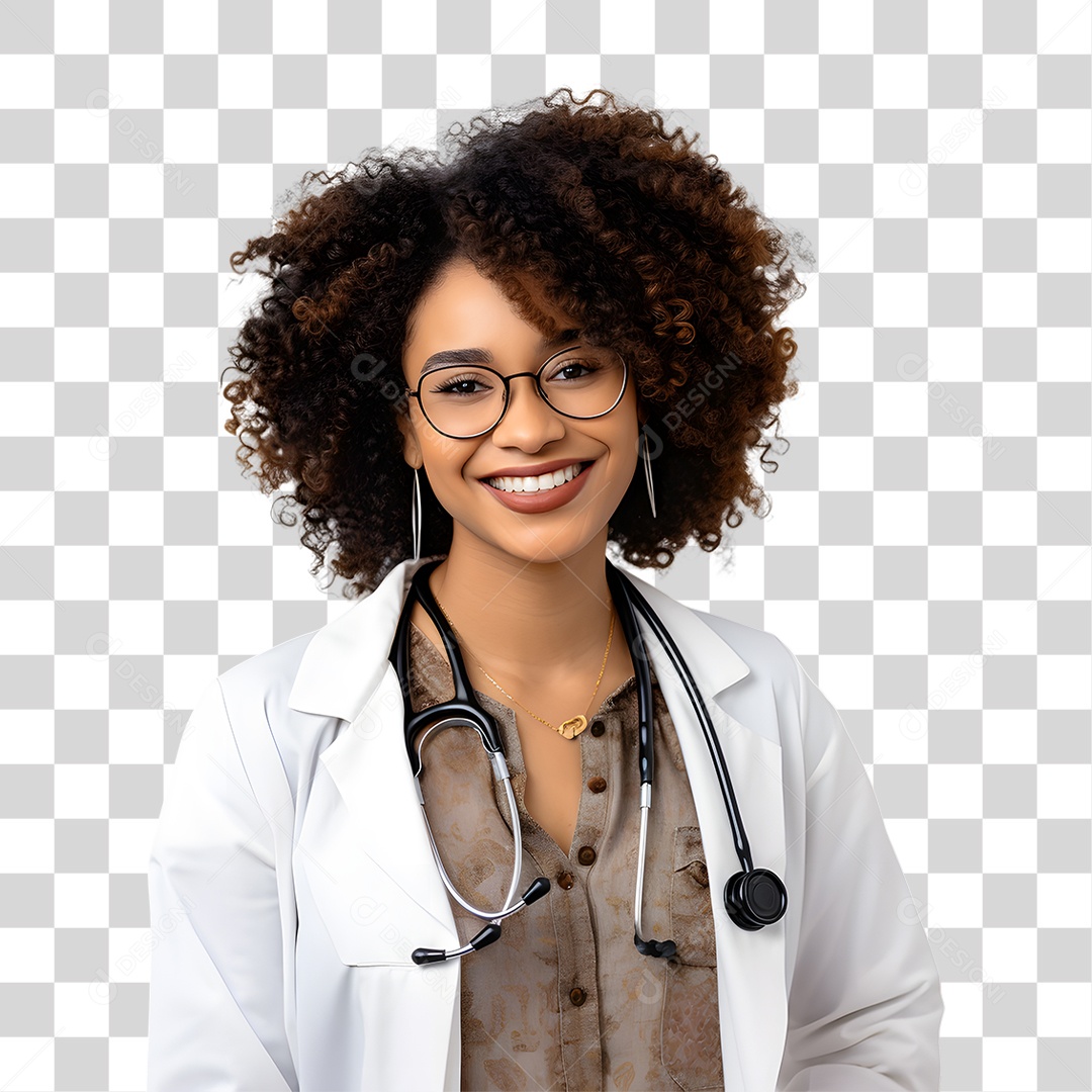 Pediatra de Jaleco Branco PNG Transparente