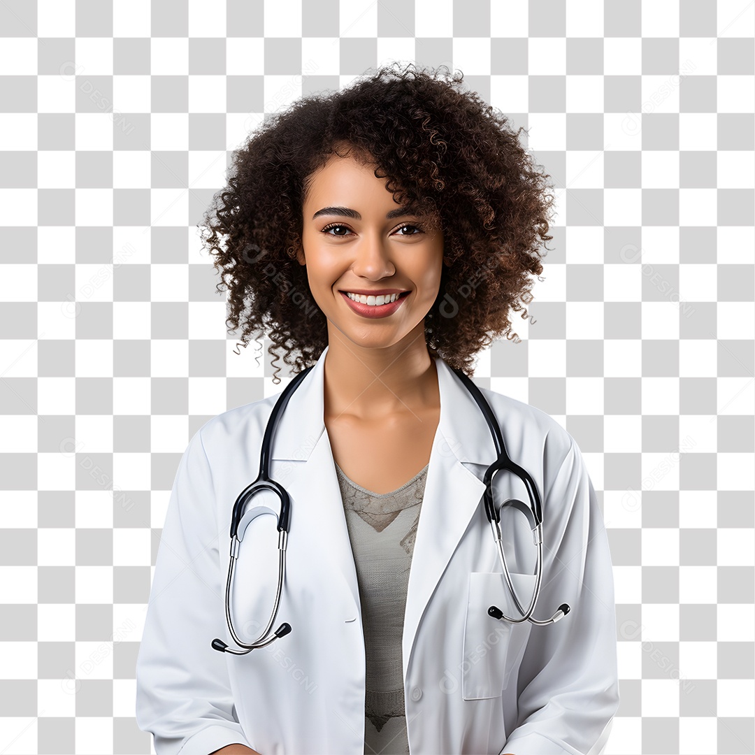 Pediatra de Jaleco Branco PNG Transparente