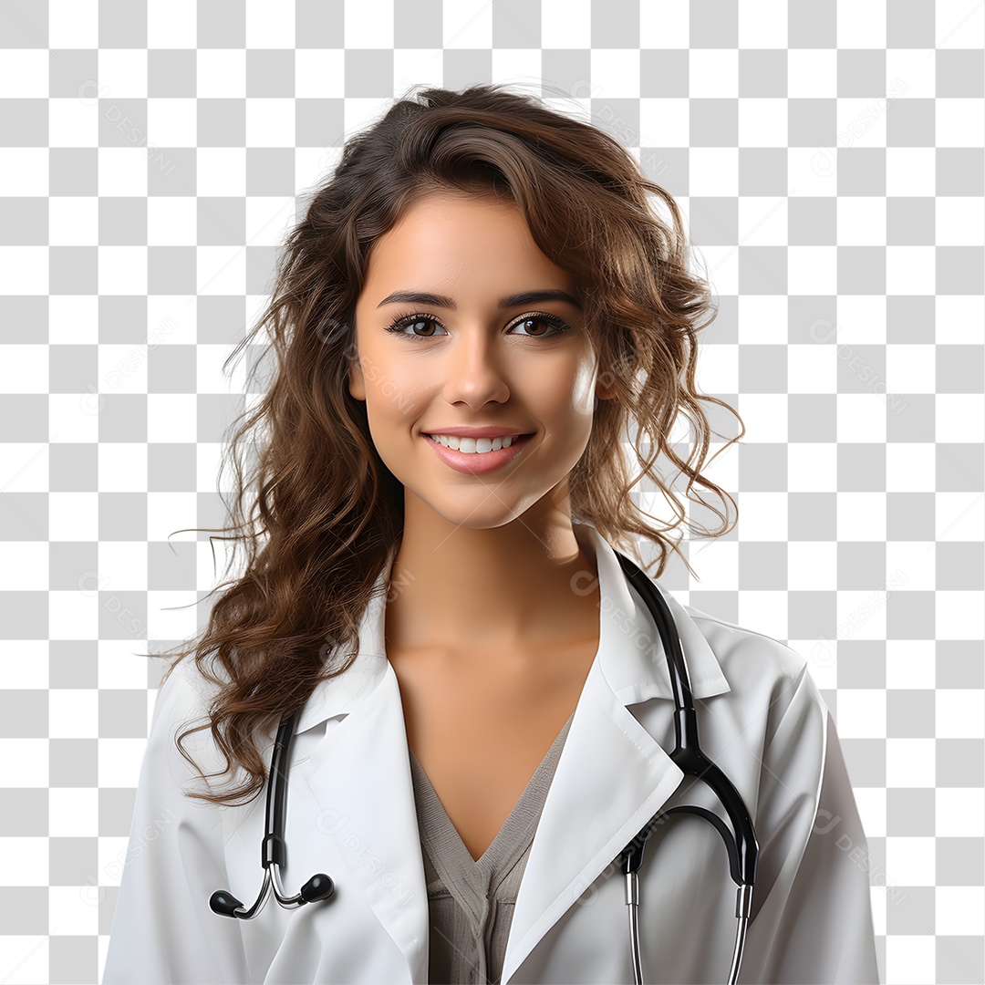 Pediatra de Jaleco Branco PNG Transparente