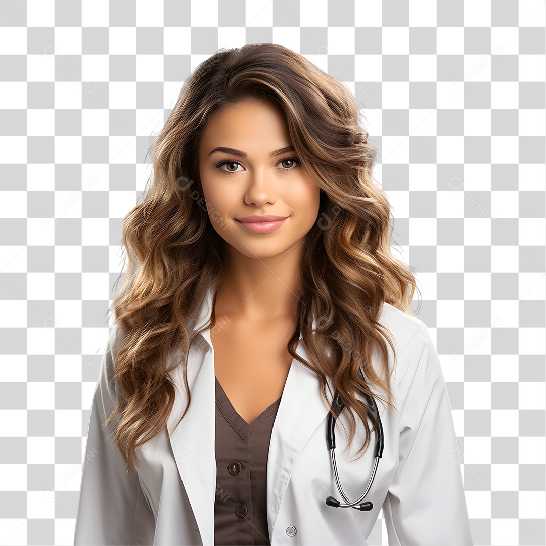 Pediatra de Jaleco Branco PNG Transparente