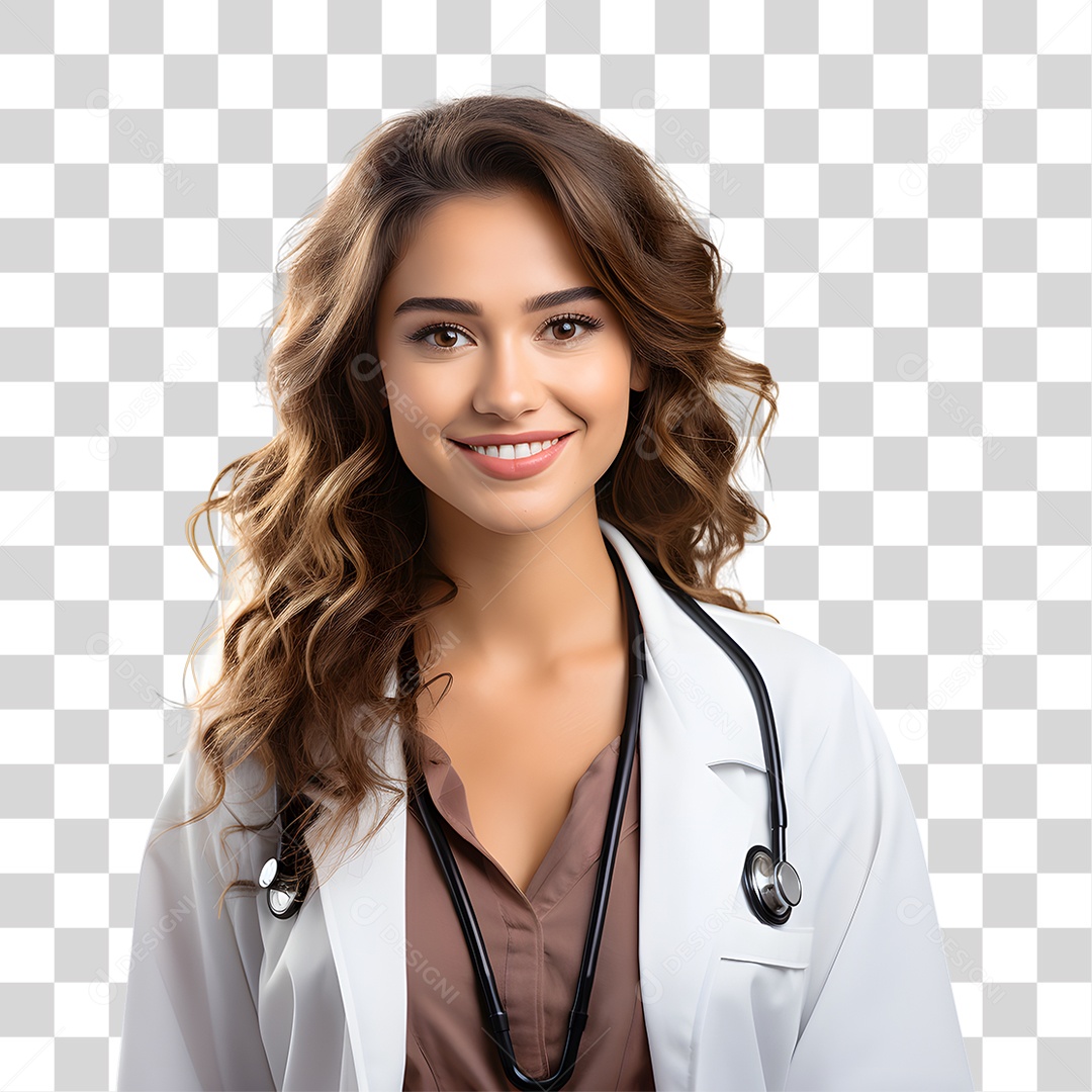 Pediatra de Jaleco Branco PNG Transparente