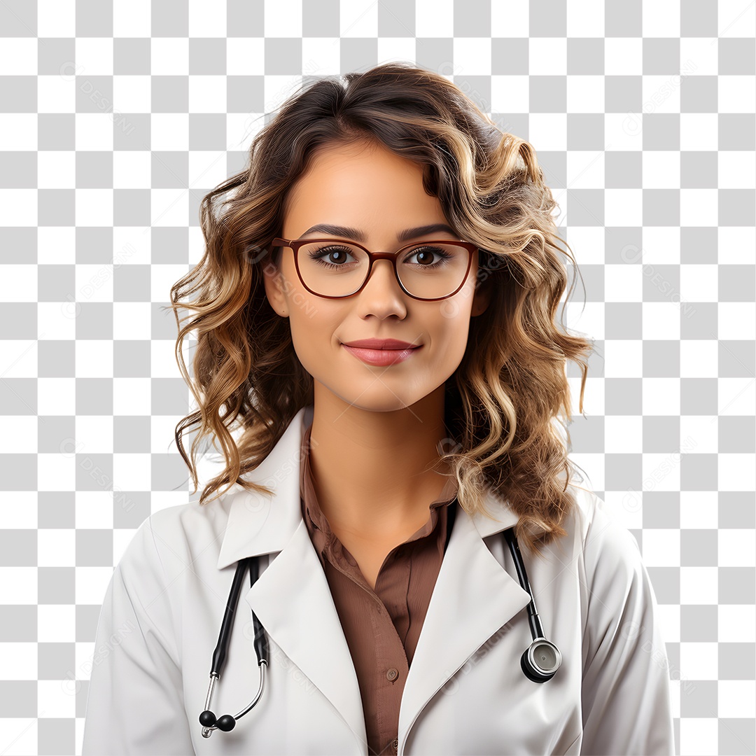 Pediatra de Jaleco Branco PNG Transparente