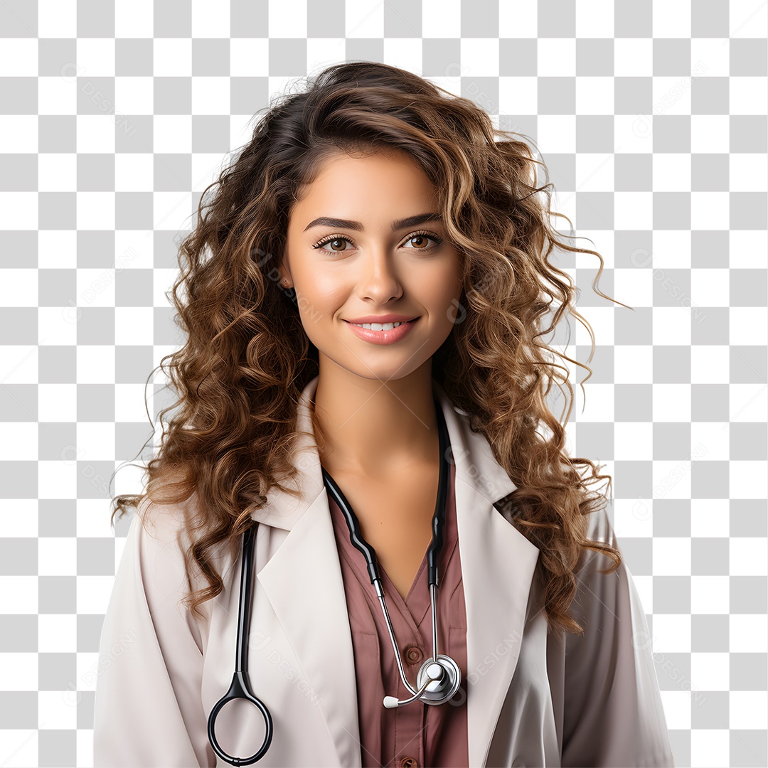 Pediatra de Jaleco Branco PNG Transparente