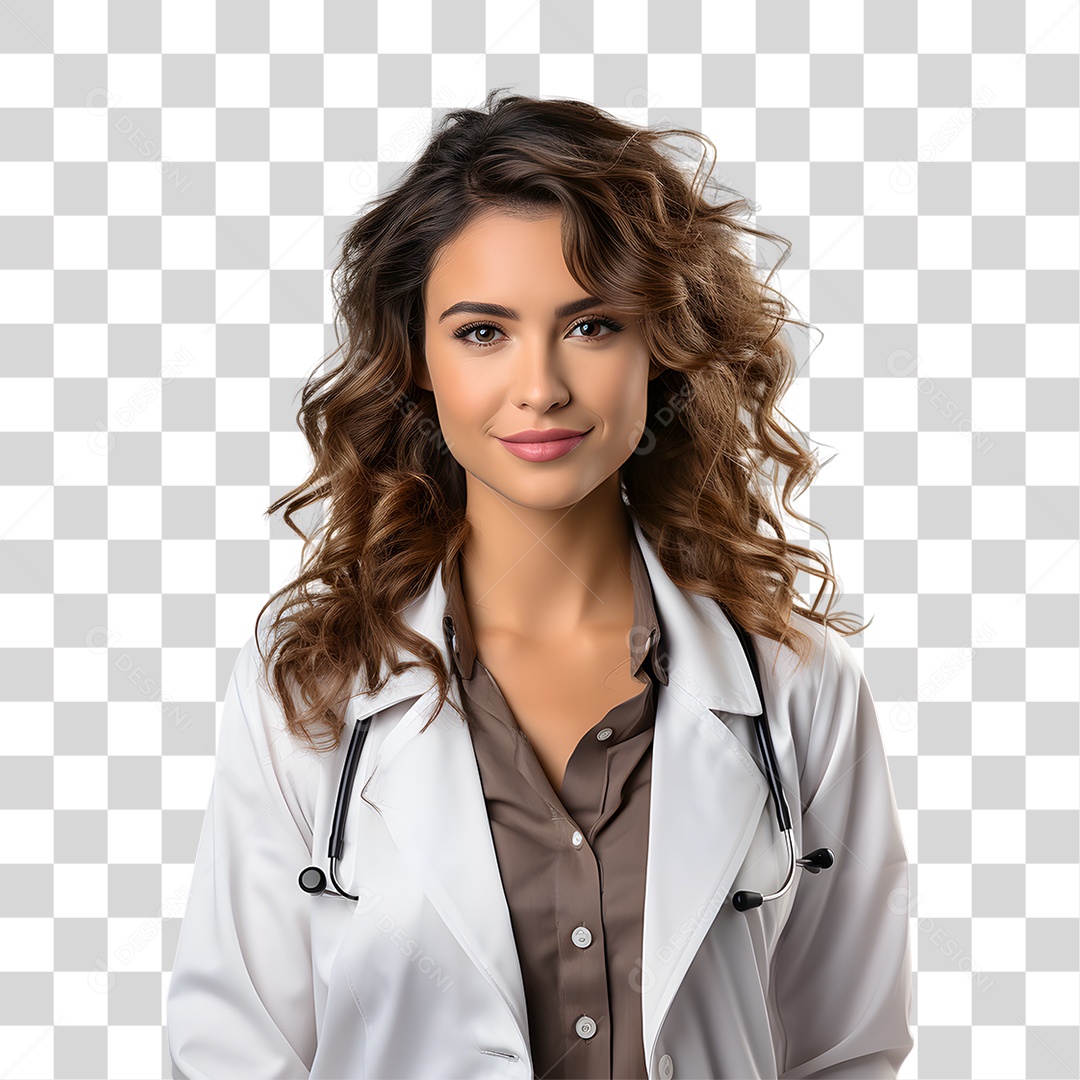 Pediatra de Jaleco Branco PNG Transparente