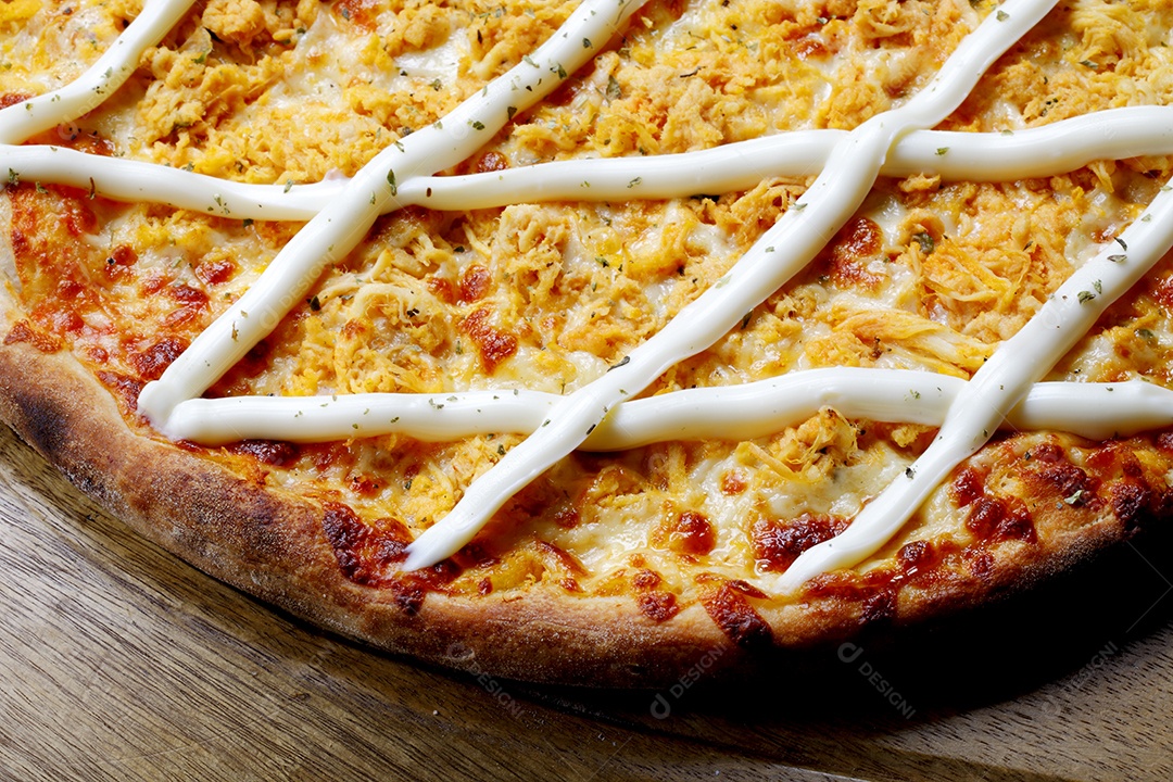 Pizza de frango com catupiry