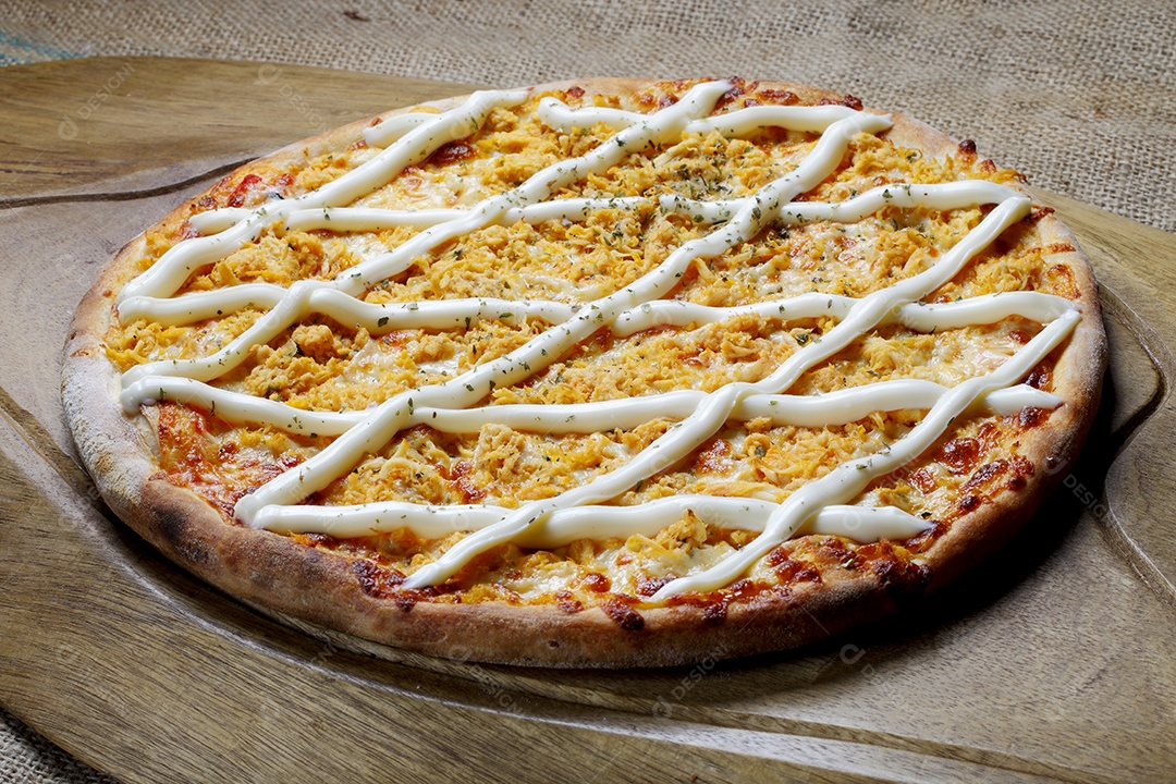 Pizza de frango com catupiry