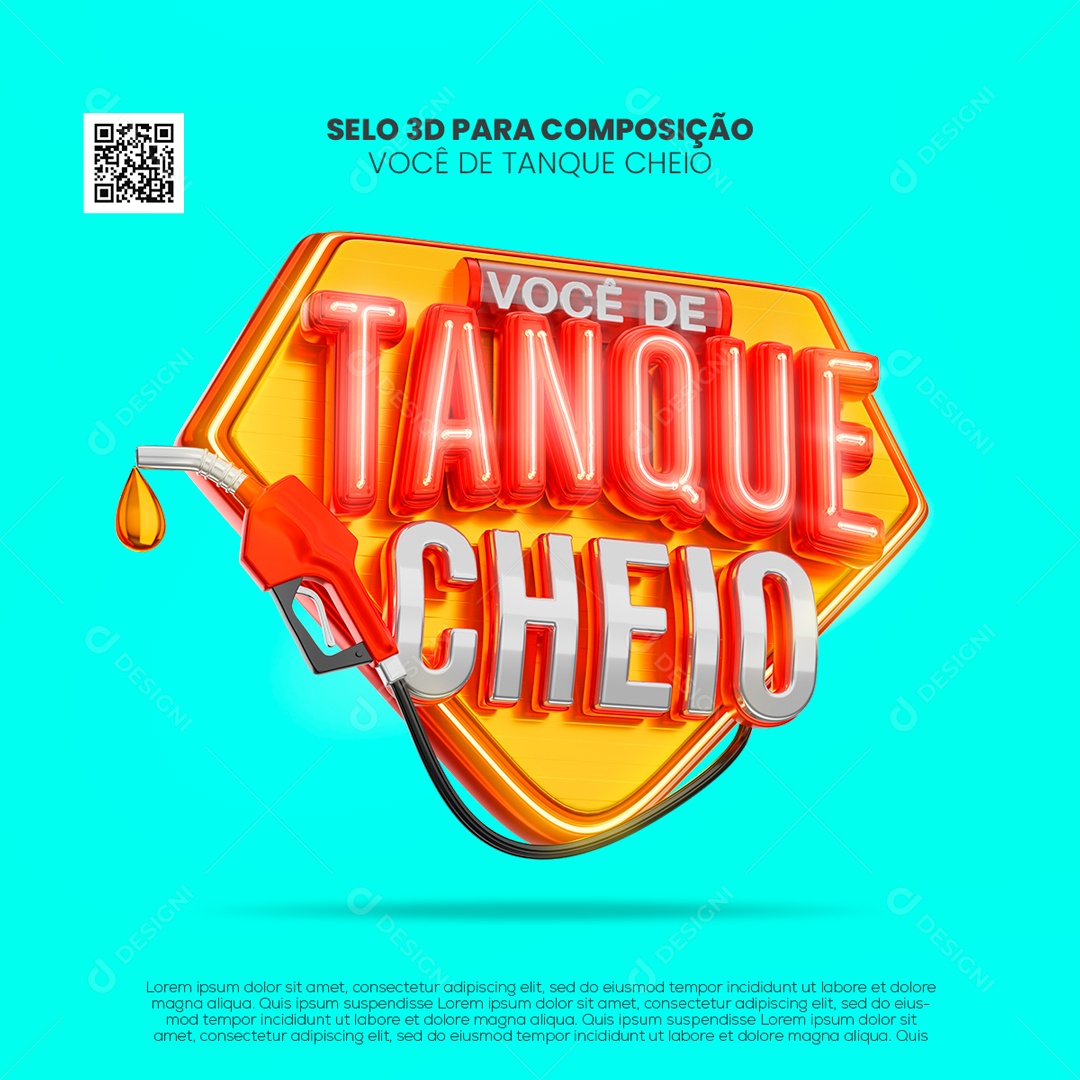 Você de Tanque Cheio Posto de Gasolina Social Media PSD Editável