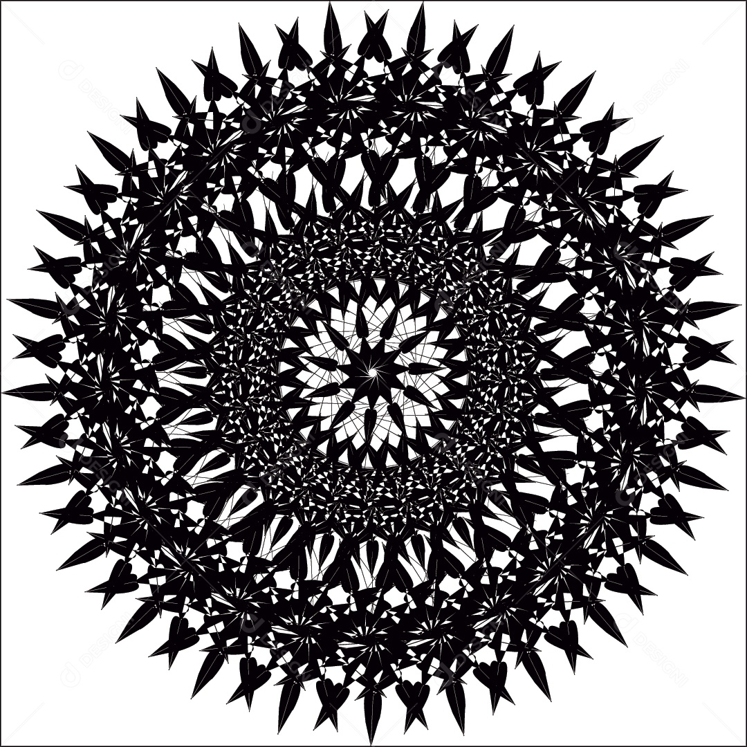 Desenho Mandela Vetor EPS