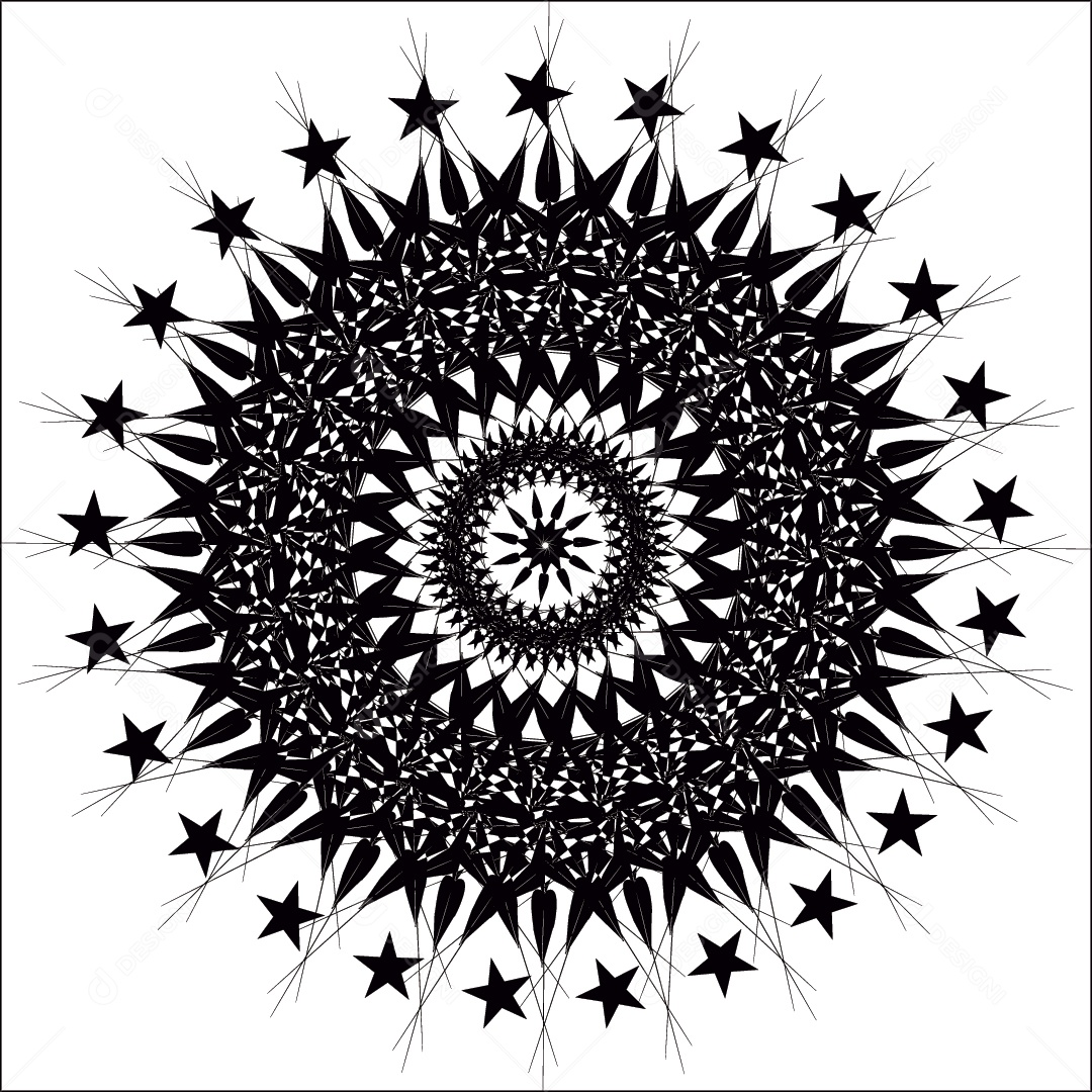 Desenho Mandela Vetor EPS