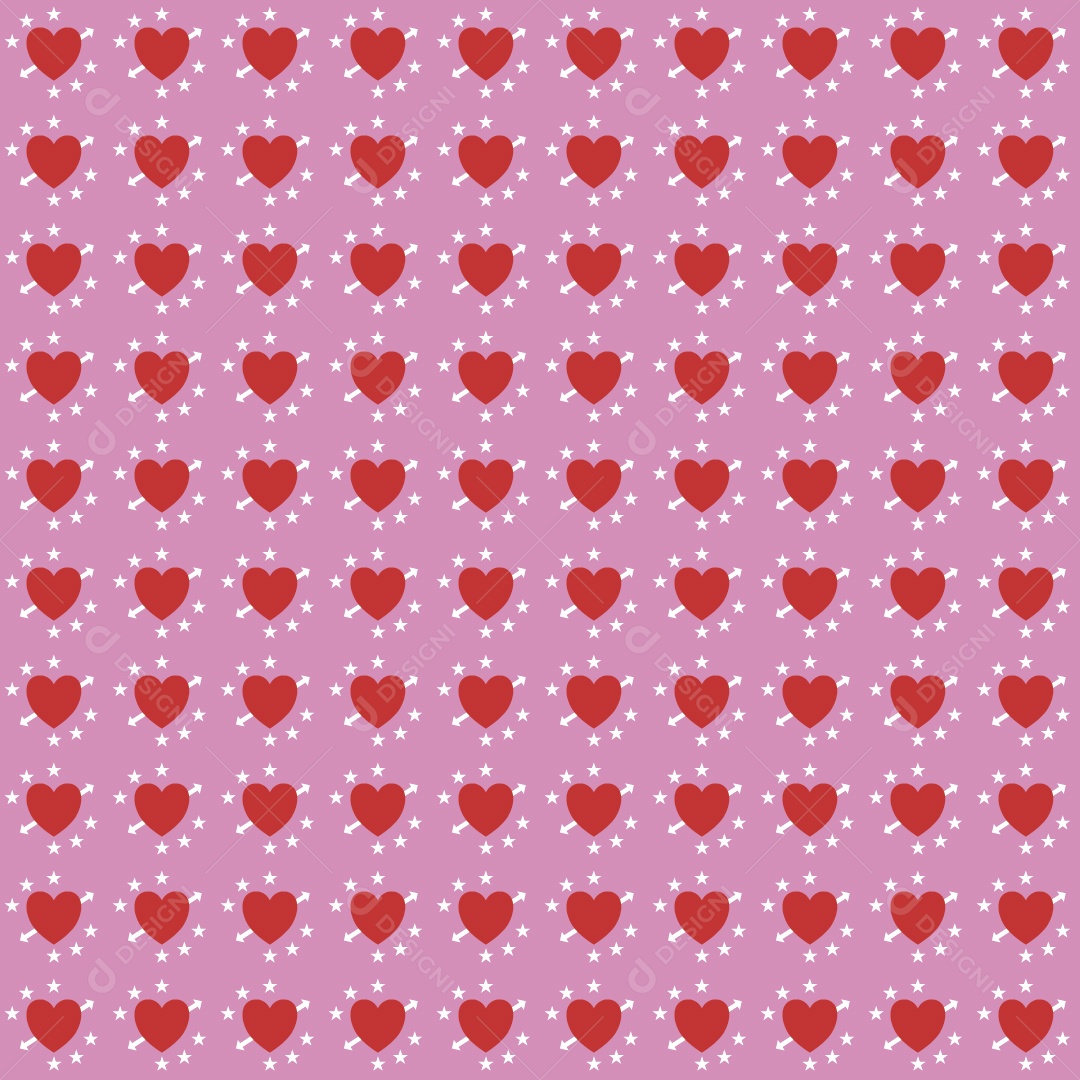 Padrão de Corações Vetor EPS