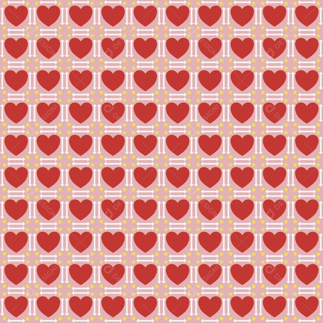 Padrão de Corações Vetor EPS