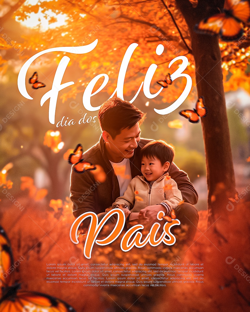 Feliz dia dos Pais Social Media PSD Editável