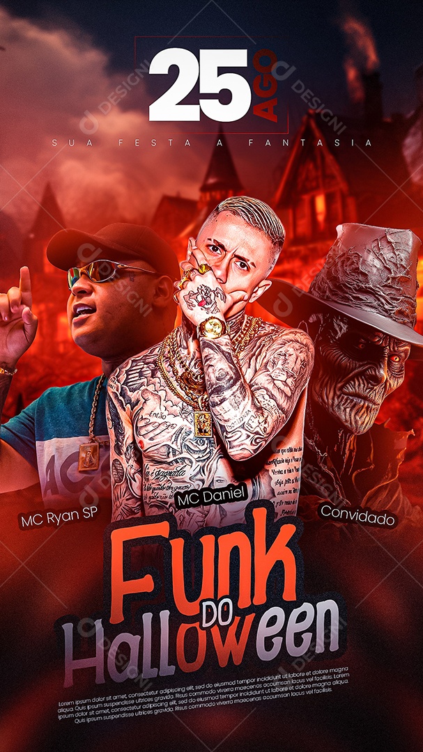 Story Funk do Halloween Social Media PSD Editável