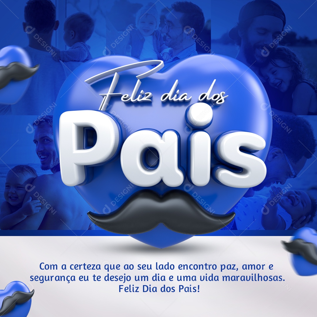 Feliz Dia Dos Pais Vida Maravilhosa Social Media PSD Editável