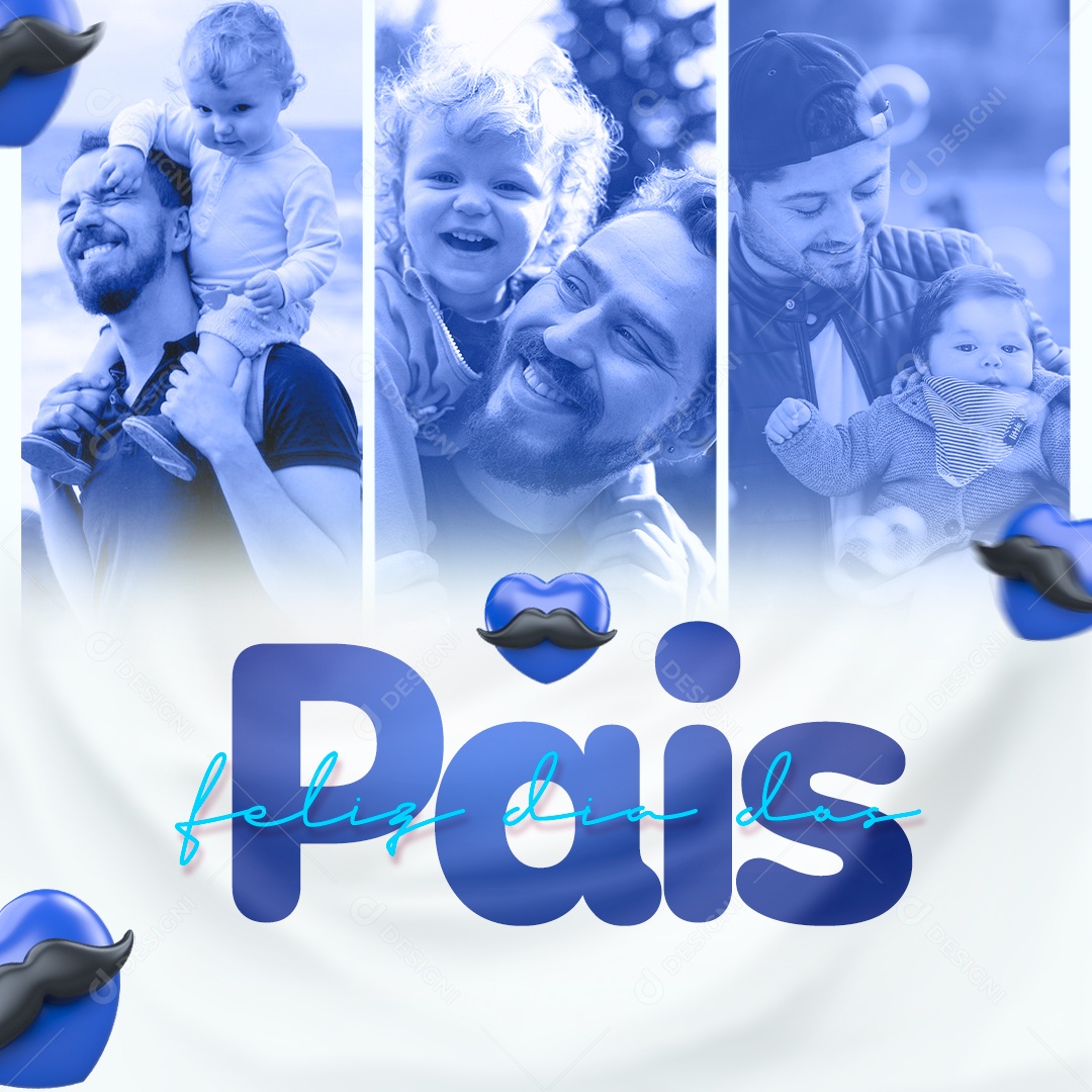 Social Media Feliz Dia Dos Pais Para Composição PSD