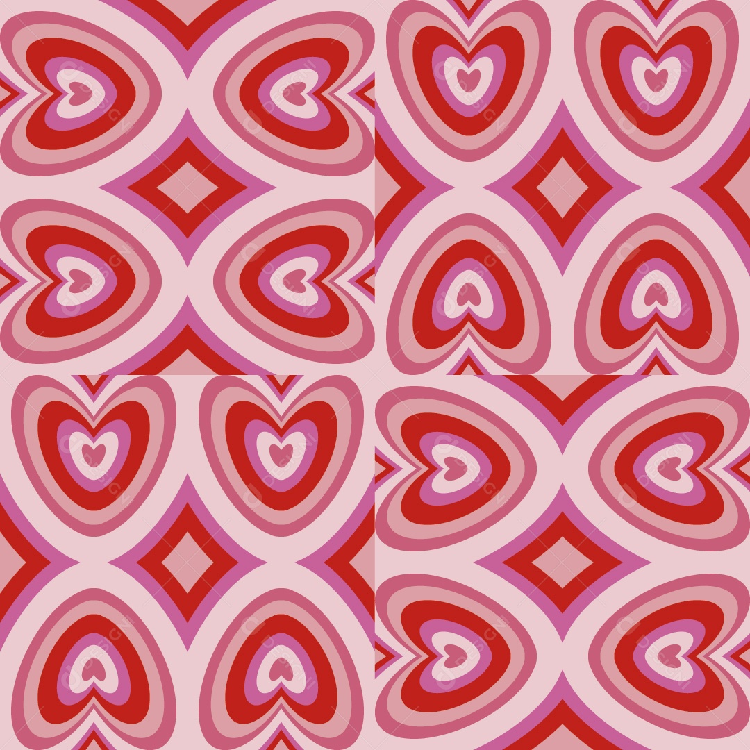 Padrão de Corações Vetor EPS