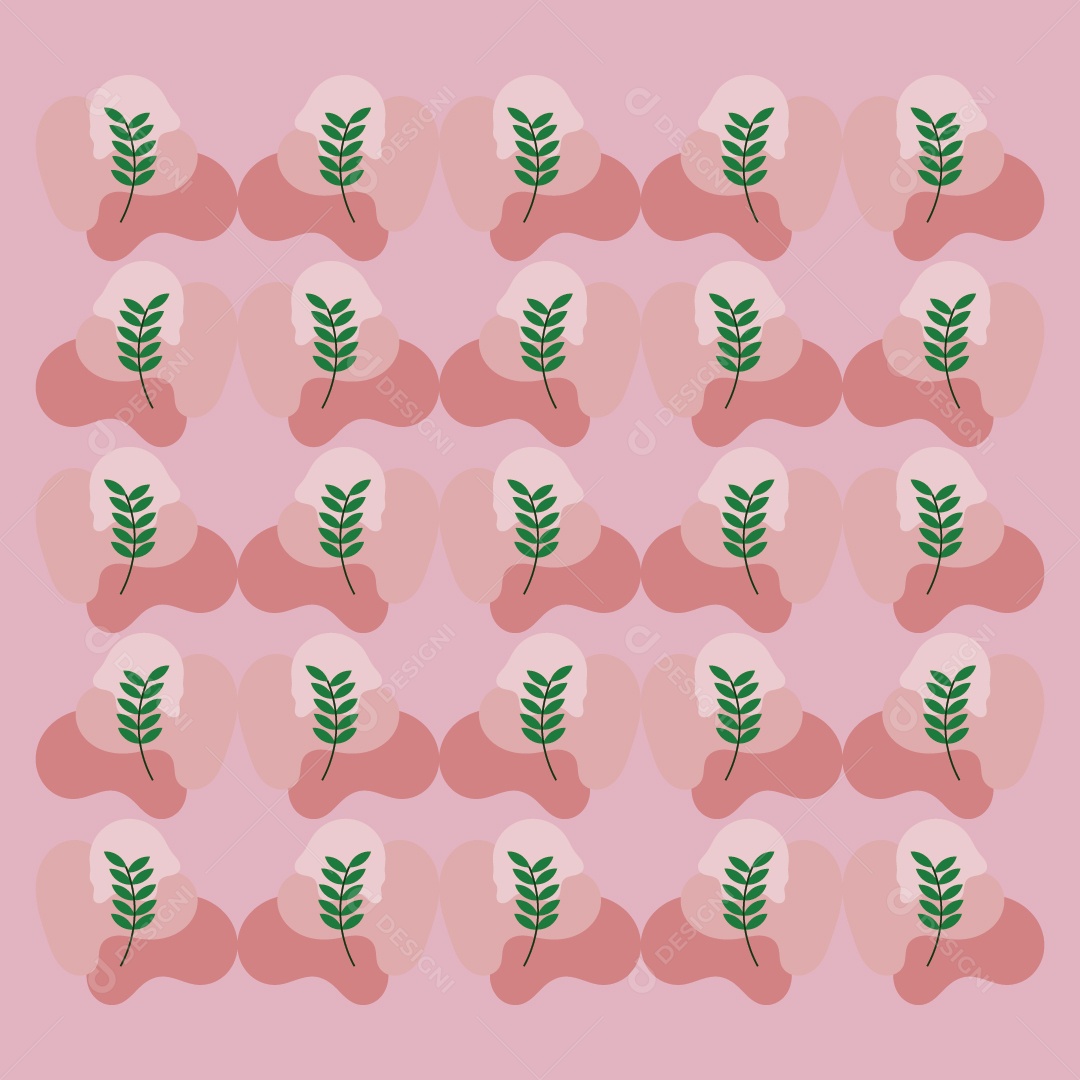 Padrão de Plantas Vetor EPS