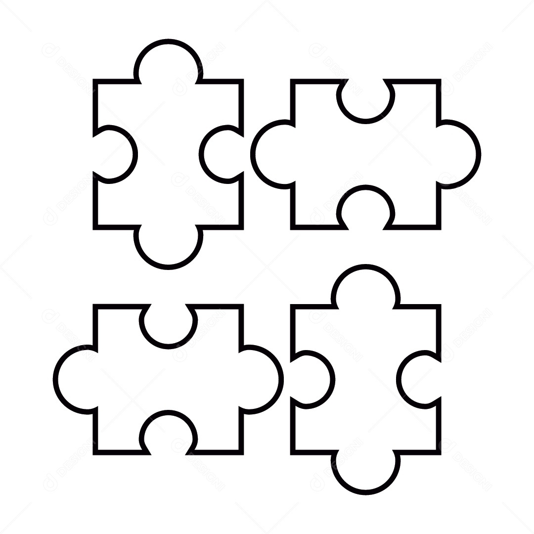 Padrão Quebra Cabeça Vetor EPS