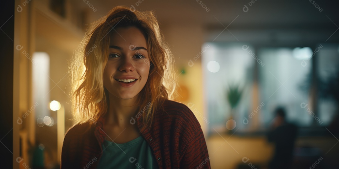 Linda jovem encantadora posando