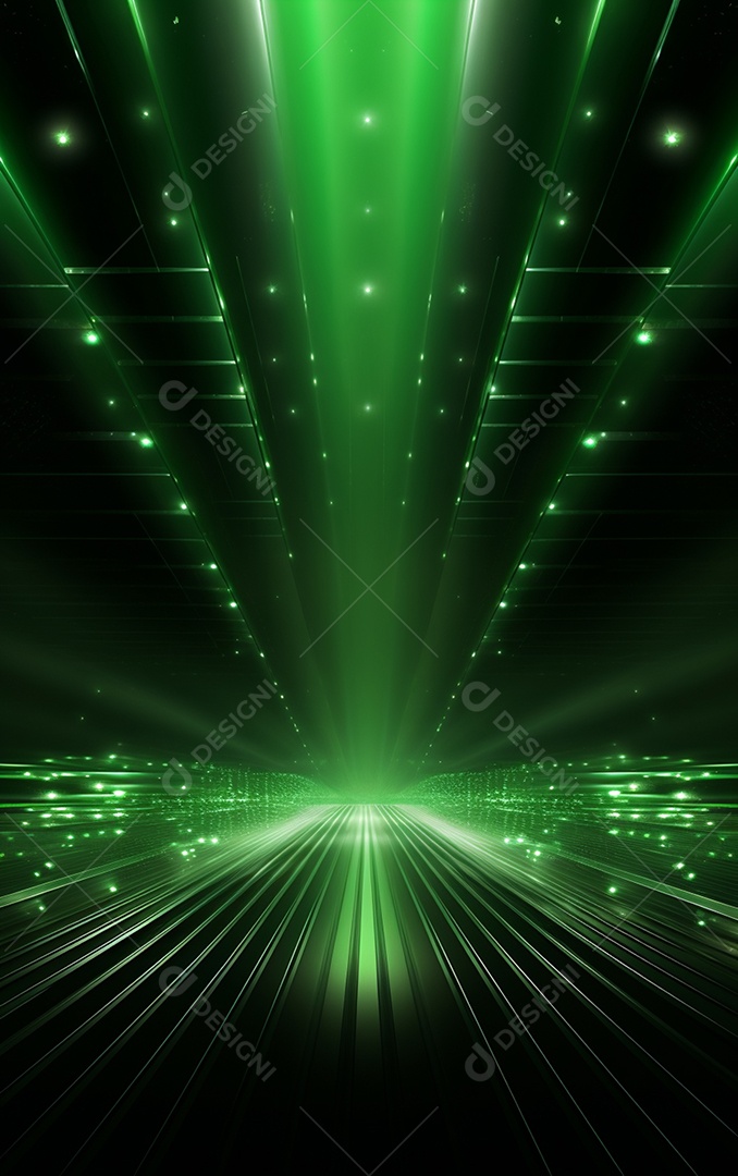 Plano de fundo com iluminação de holofotes verdes