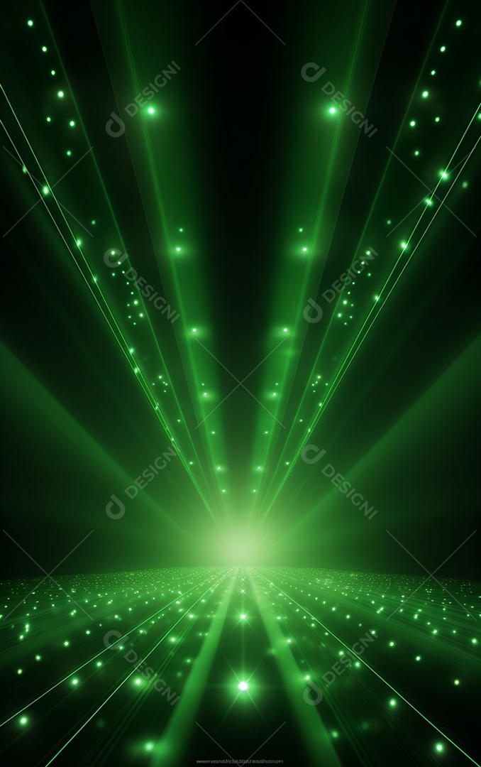 Plano de fundo com iluminação de holofotes verdes