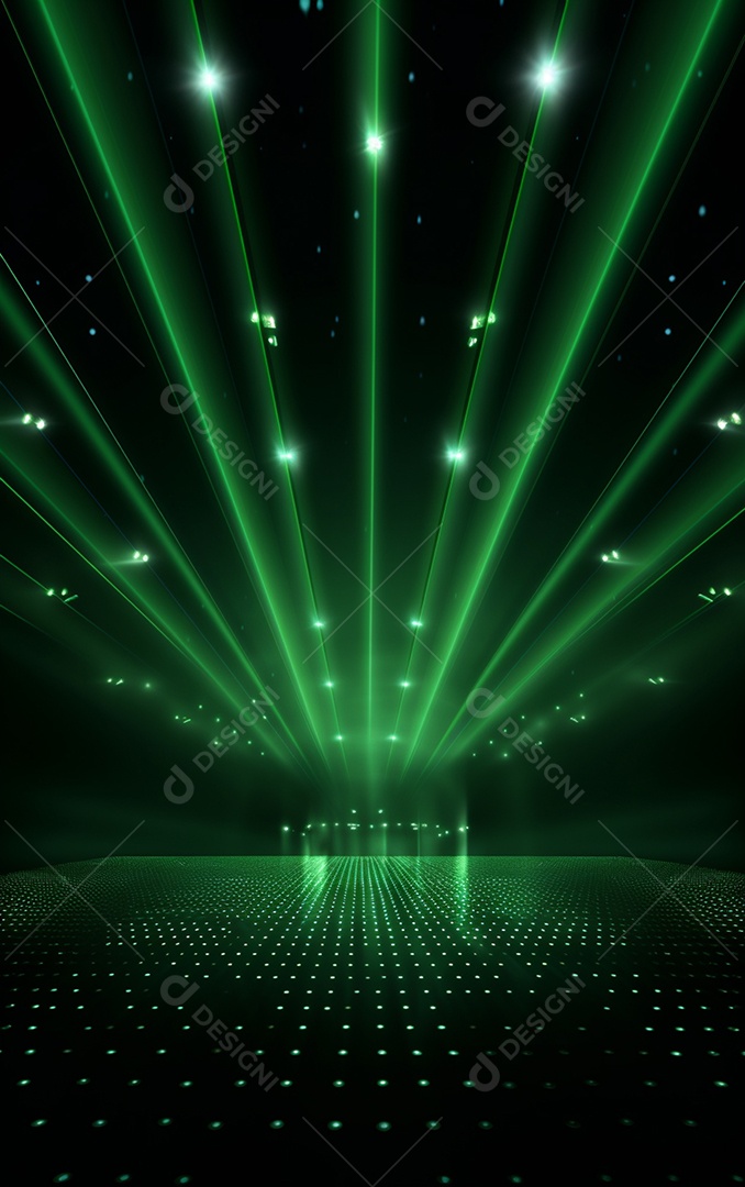 Plano de fundo com iluminação de holofotes verdes