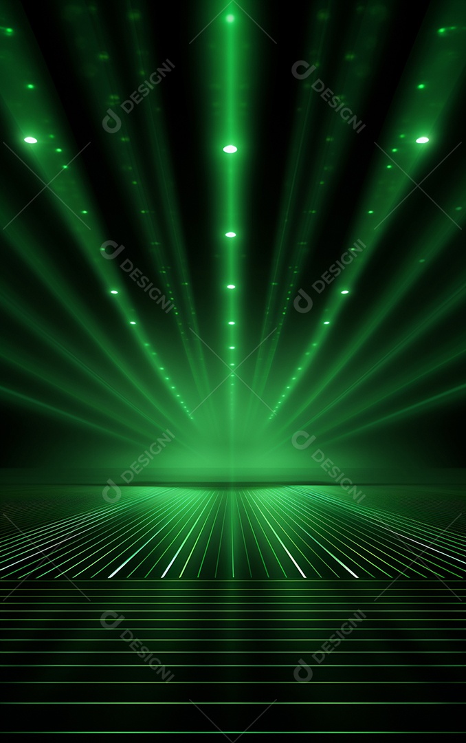 Plano de fundo com iluminação de holofotes verdes