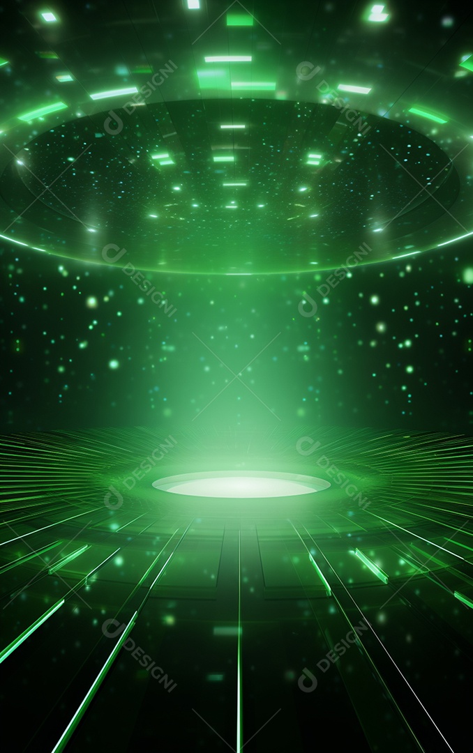 Plano de fundo com iluminação de holofotes verdes