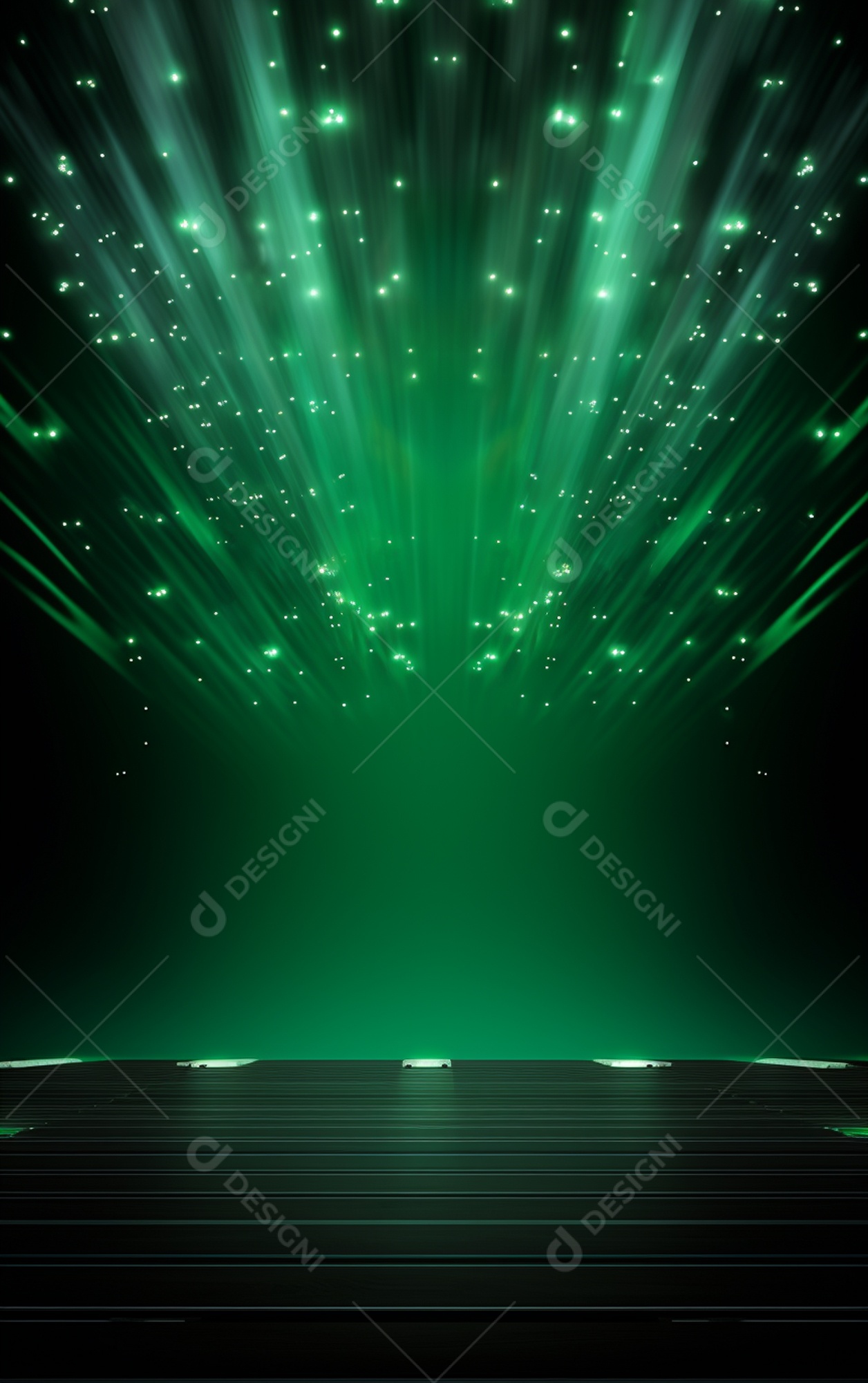 Plano de fundo com iluminação de holofotes verdes