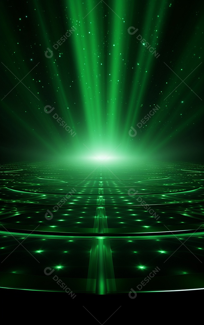 Plano de fundo com iluminação de holofotes verdes