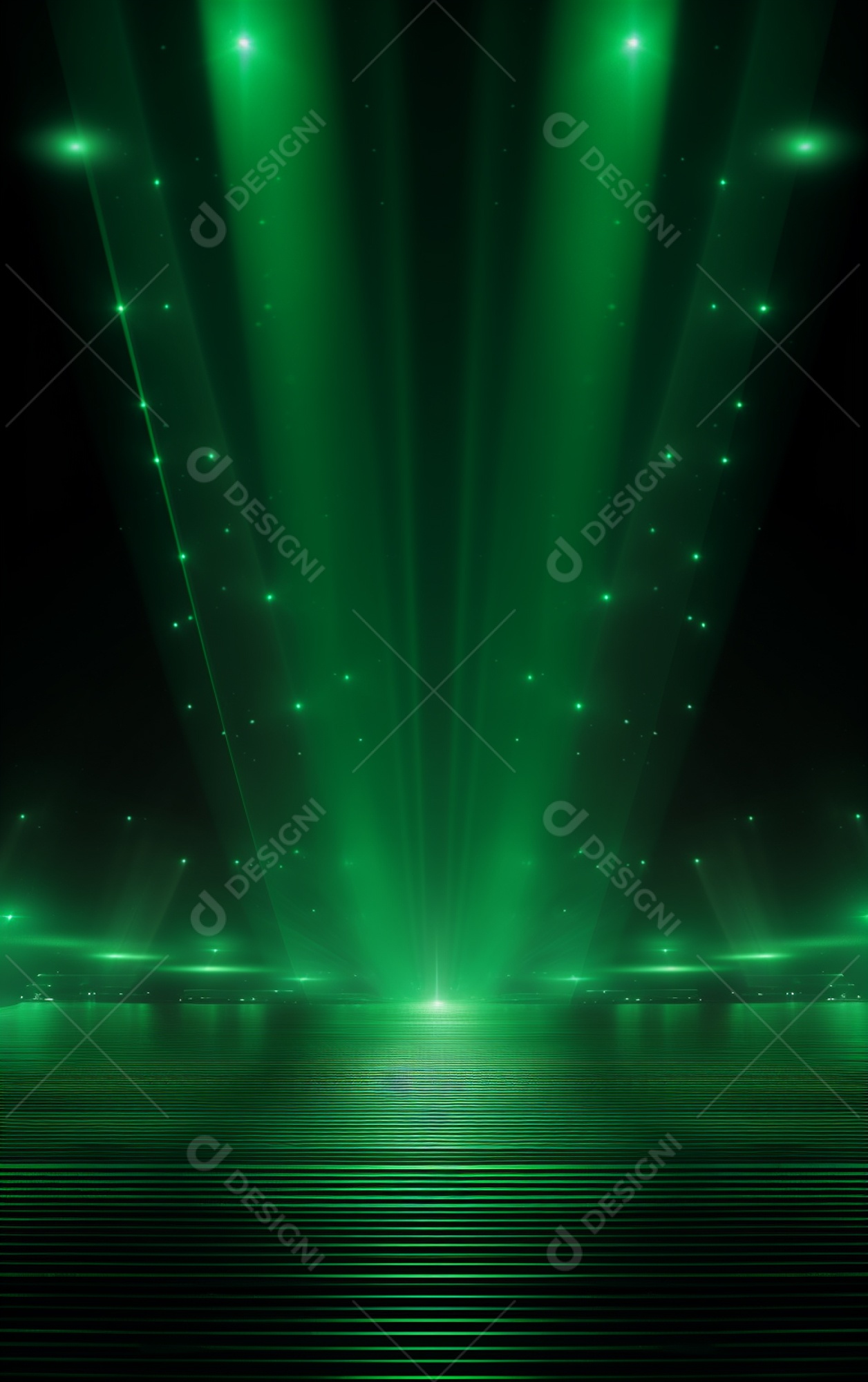 Plano de fundo com iluminação de holofotes verdes