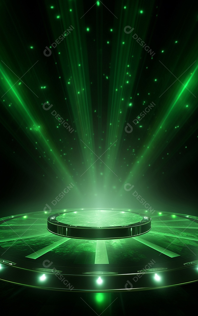 Plano de fundo com iluminação de holofotes verdes