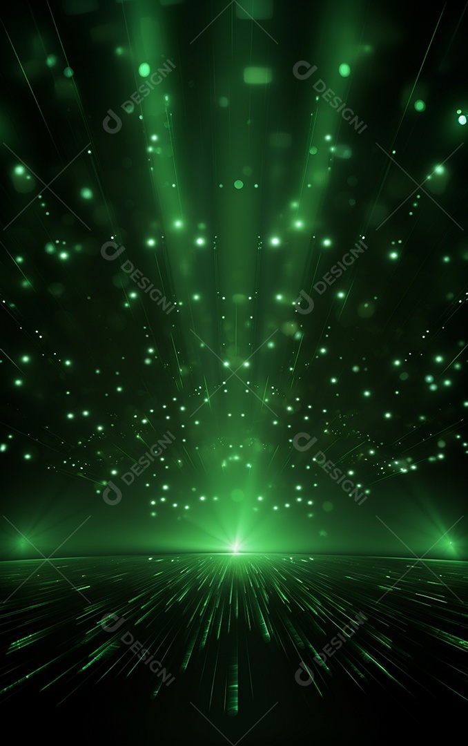 Plano de fundo com iluminação de holofotes verdes