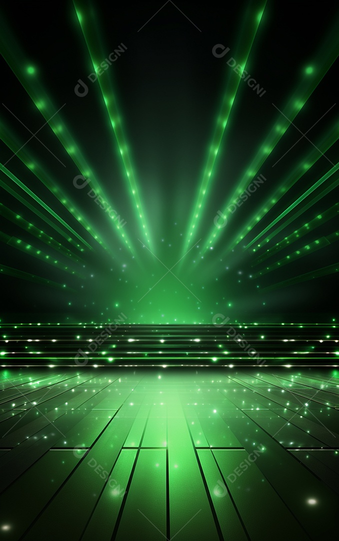 Plano de fundo com iluminação de holofotes verdes