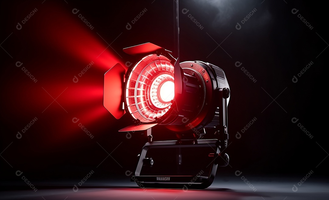 Detalhes do refletor com luz vermelha