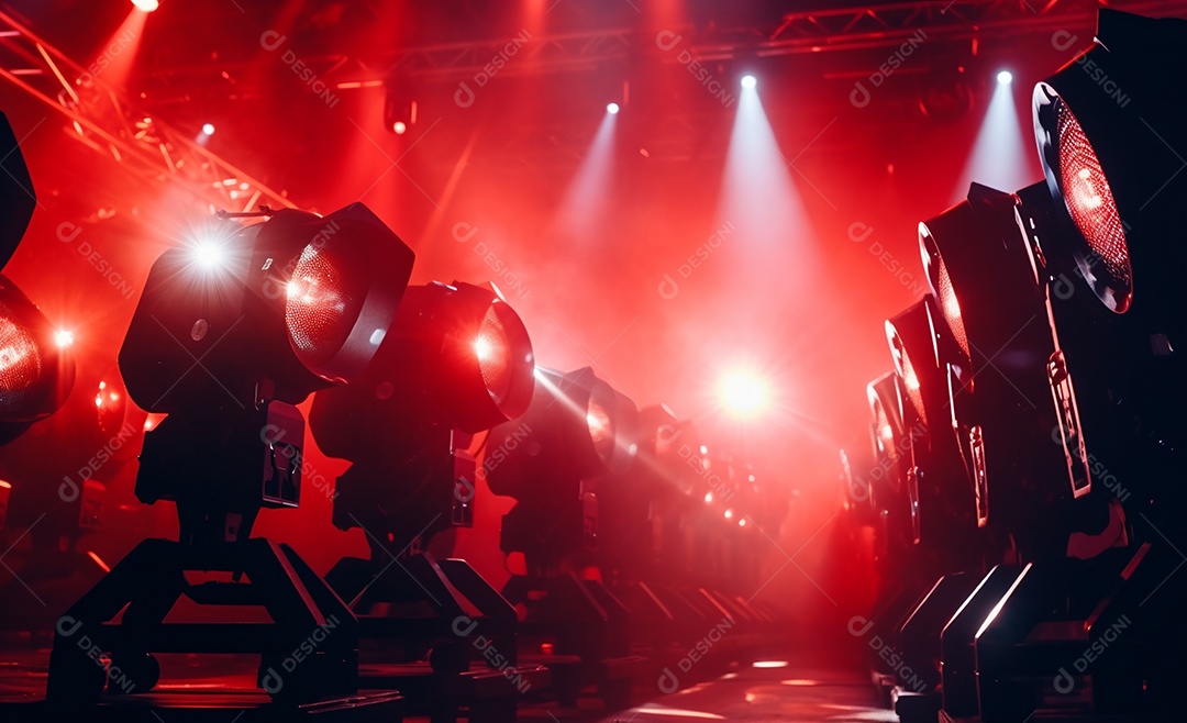 Detalhes do refletores com luz vermelha