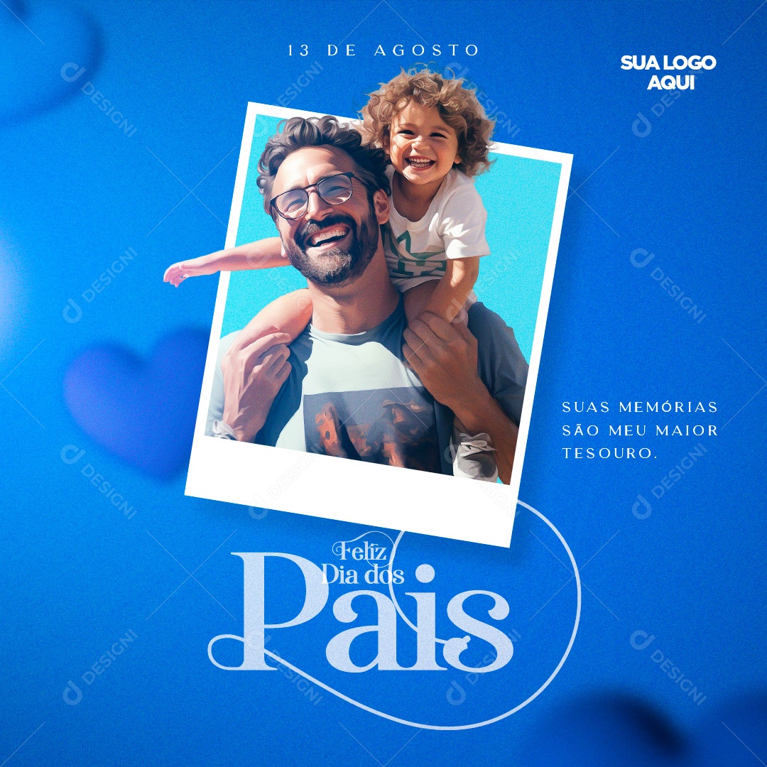 Social Media Feliz Dia Dos Pais Meu Maior Tesouro PSD Editável