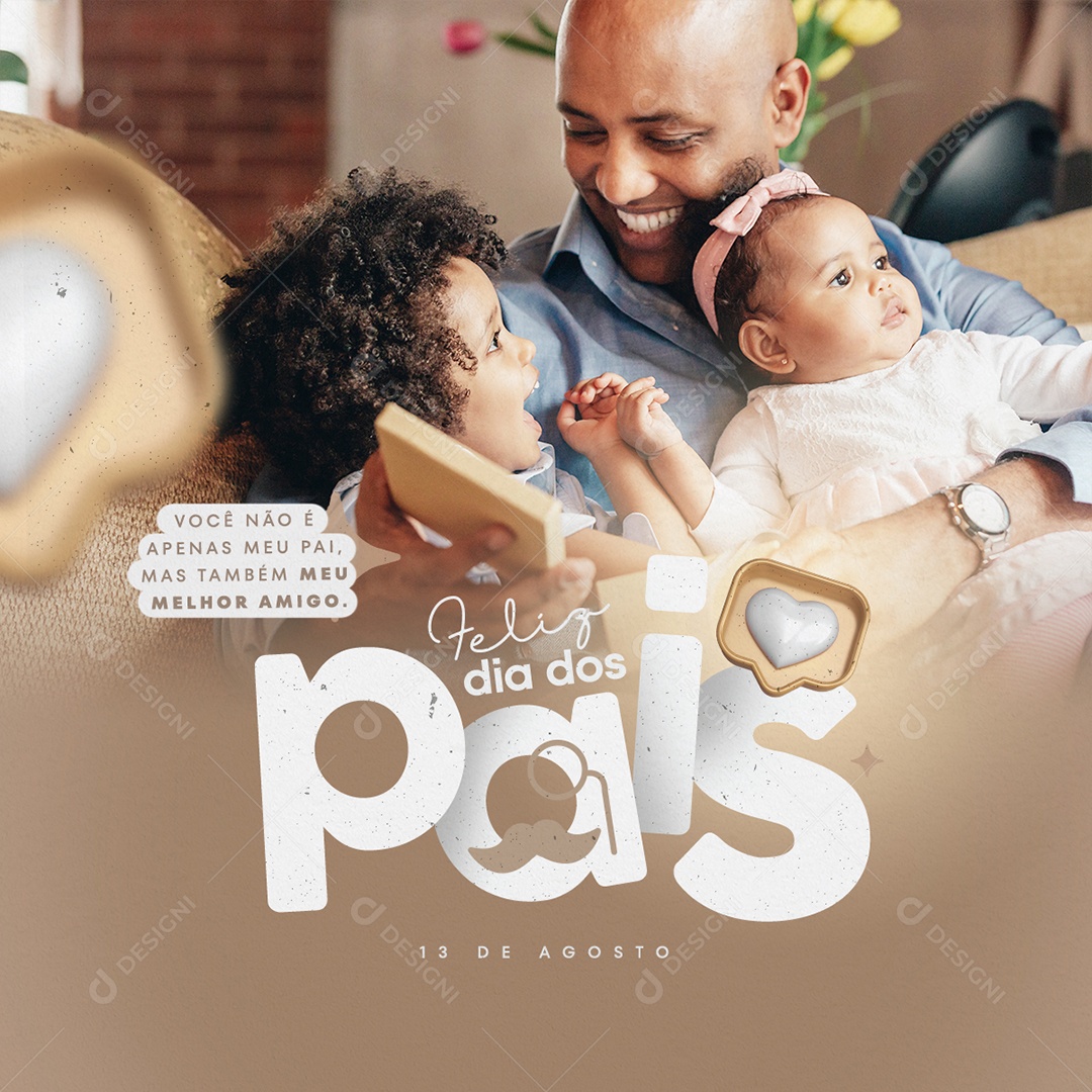 Feliz dia dos Pais Social Media PSD Editável