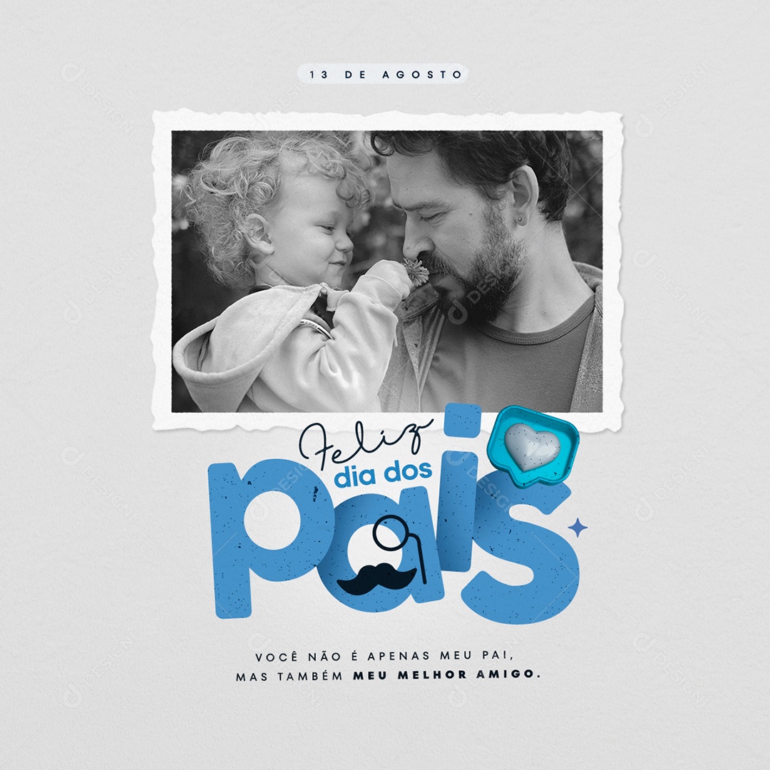 Feliz Dia dos Pais Social Media PSD Editável