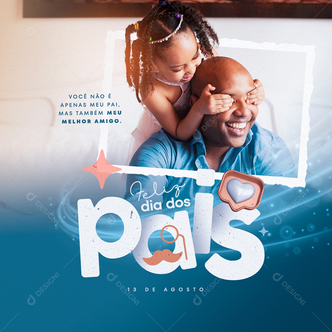 Feliz dia dos Pais Social Media PSD Editável