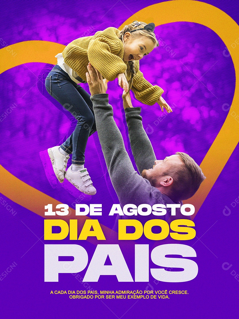 Dia Dos Pais 13 De Agosto Obrigado Social Media PSD Editável