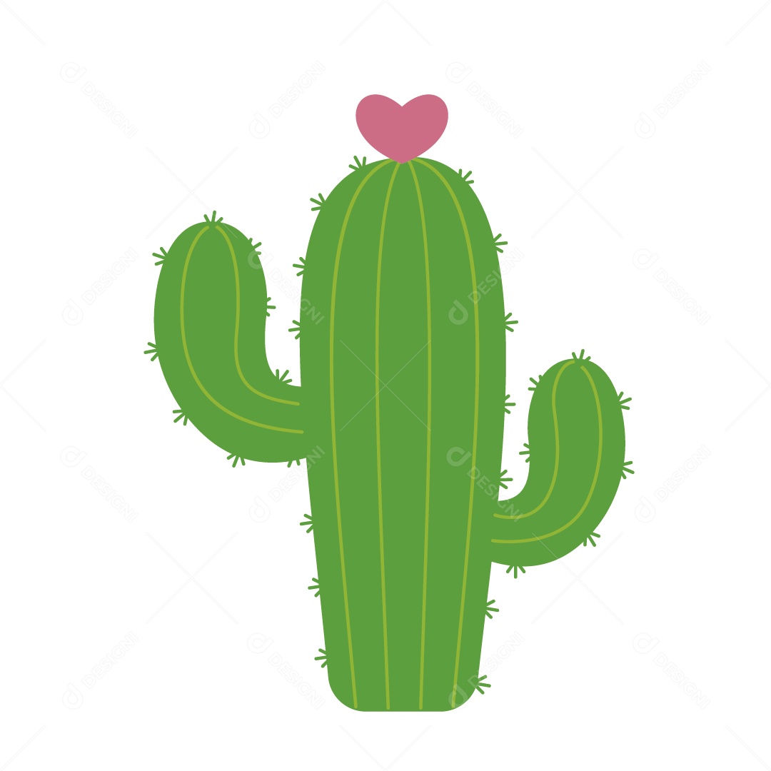 Cacto em Vaso Ilustração Vetor EPS