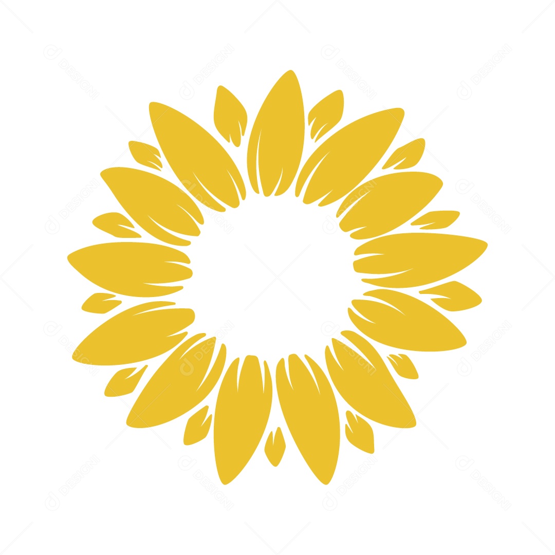 Flor Amarela Ilustração Vetor EPS