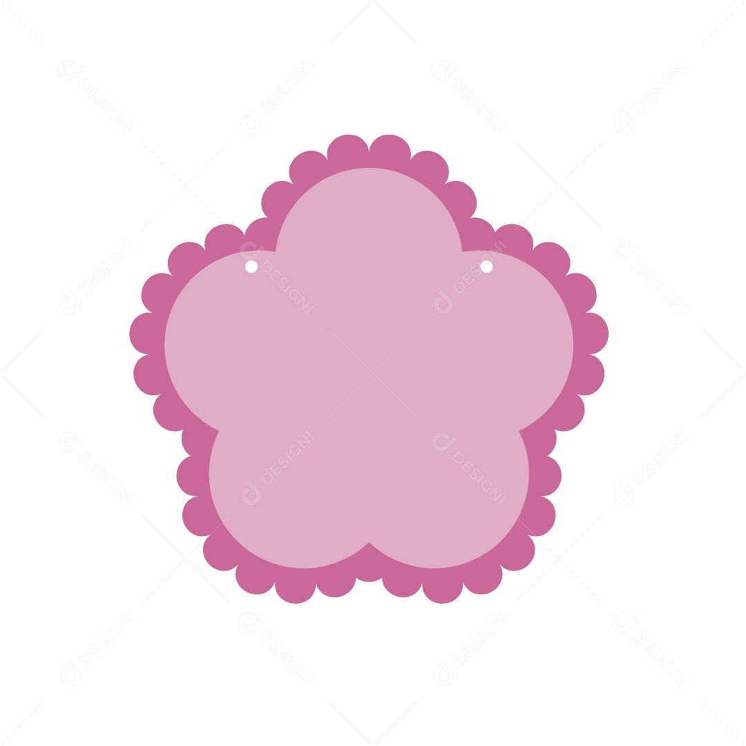 Recorte de Bandeirola Ilustração Rosa Vetor EPS