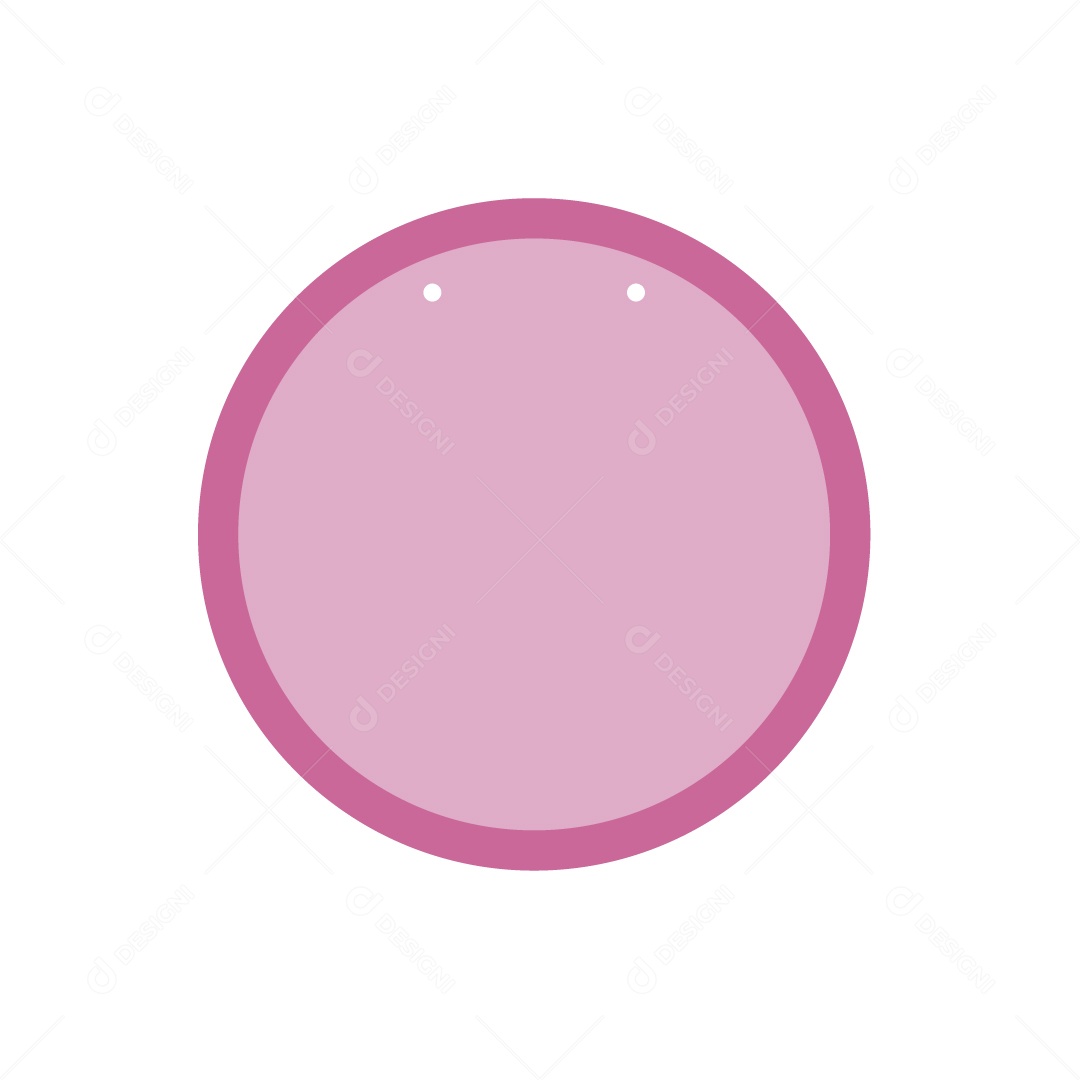 Recorte de Bandeirola em Forma de Círculo Ilustração Rosa Vetor EPS